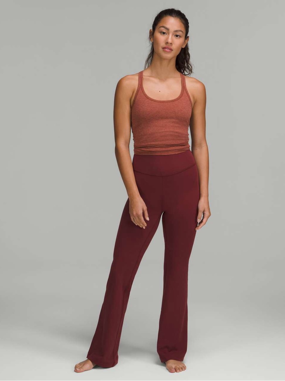 Lululemon Groove Super-High-Rise Flared Pant *Nulu - Red Merlot - 10